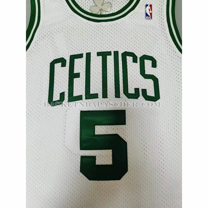 Maillot Boston Celtics Kevin Garnett NO 5 Mitchell & Ness 2007-08 Blanc